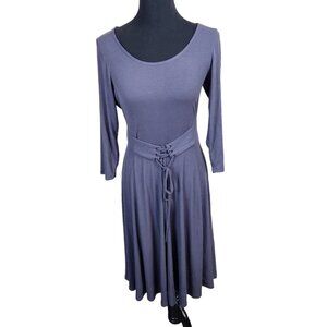 Torrid Dress Womens 10 Mini Rib Knit Skater Dress Grey